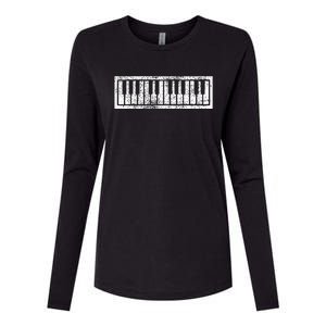 Piano Keyboard Musical Musician Pianist Gift Womens Cotton Relaxed Long Sleeve T-Shirt