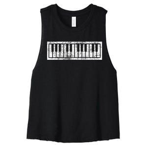 Piano Keyboard Musical Musician Pianist Gift Women's Racerback Cropped Tank