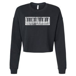 Piano Keyboard Musical Musician Pianist Gift Cropped Pullover Crew