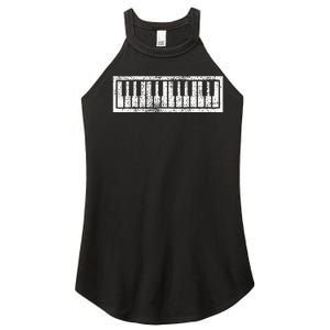 Piano Keyboard Musical Musician Pianist Gift Women's Perfect Tri Rocker Tank