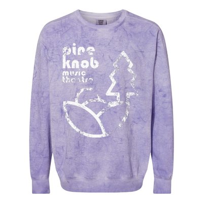 Pine Knob Music Theatre Vintage Distressed Worn Look Colorblast Crewneck Sweatshirt