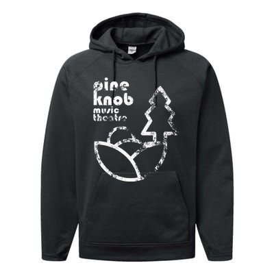 Pine Knob Music Theatre Vintage Distressed Worn Look Performance Fleece Hoodie