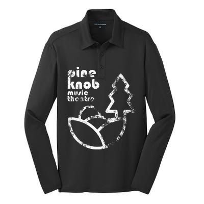 Pine Knob Music Theatre Vintage Distressed Worn Look Silk Touch Performance Long Sleeve Polo