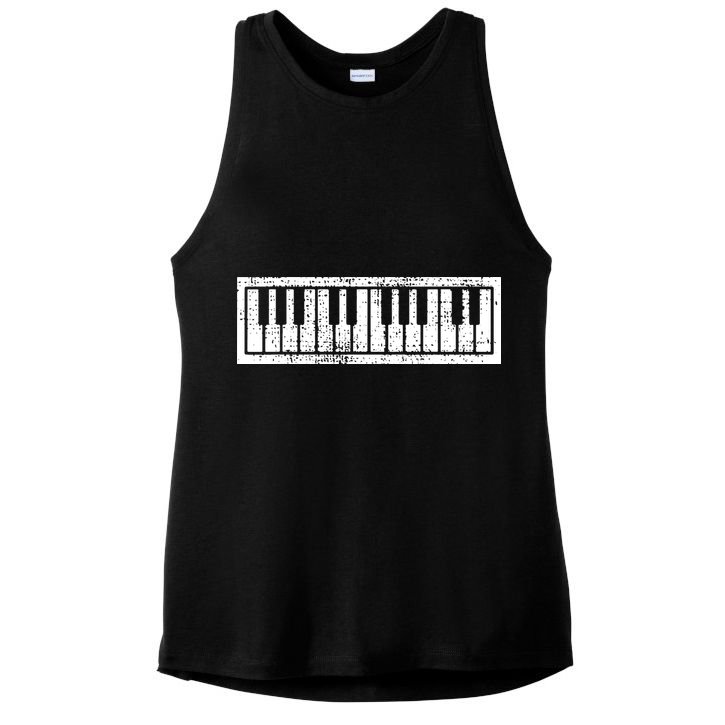 Piano Keyboard Musical Musician Pianist Gift Ladies PosiCharge Tri-Blend Wicking Tank