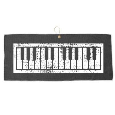 Piano Keyboard Musical Musician Pianist Gift Large Microfiber Waffle Golf Towel