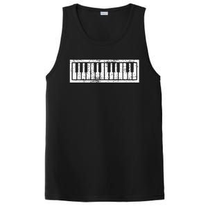 Piano Keyboard Musical Musician Pianist Gift PosiCharge Competitor Tank