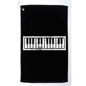 Piano Keyboard Musical Musician Pianist Gift Platinum Collection Golf Towel