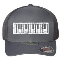 Piano Keyboard Musical Musician Pianist Gift Flexfit Unipanel Trucker Cap