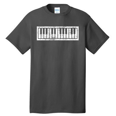 Piano Keyboard Musical Musician Pianist Gift Tall T-Shirt