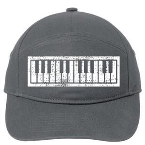 Piano Keyboard Musical Musician Pianist Gift 7-Panel Snapback Hat