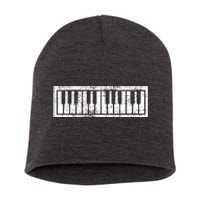 Piano Keyboard Musical Musician Pianist Gift Short Acrylic Beanie