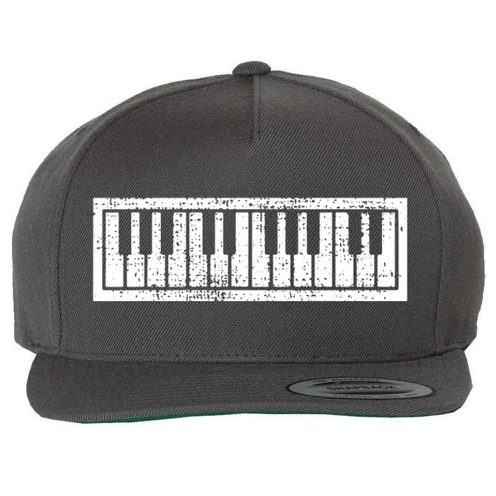 Piano Keyboard Musical Musician Pianist Gift Wool Snapback Cap