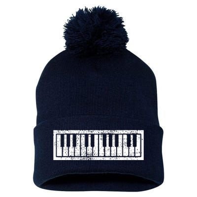 Piano Keyboard Musical Musician Pianist Gift Pom Pom 12in Knit Beanie