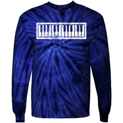 Piano Keyboard Musical Musician Pianist Gift Tie-Dye Long Sleeve Shirt