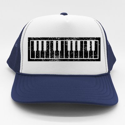 Piano Keyboard Musical Musician Pianist Gift Trucker Hat