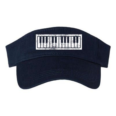 Piano Keyboard Musical Musician Pianist Gift Valucap Bio-Washed Visor