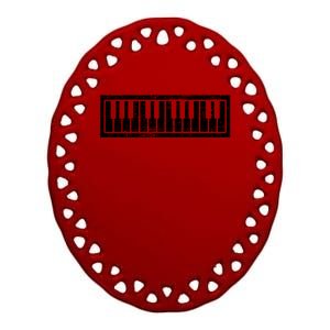 Piano Keyboard Musical Musician Pianist Gift Ceramic Oval Ornament