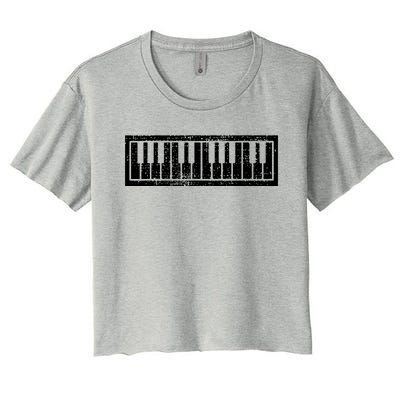 Piano Keyboard Musical Musician Pianist Gift Women's Crop Top Tee