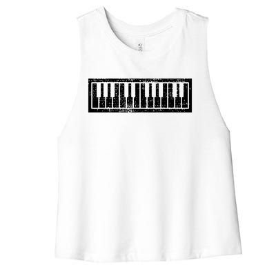 Piano Keyboard Musical Musician Pianist Gift Women's Racerback Cropped Tank