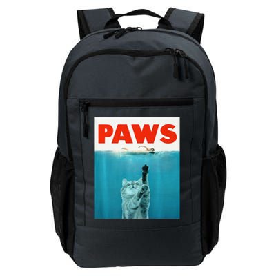 Paws Kitten Meow Parody Funny Cat Lover Gifts Daily Commute Backpack