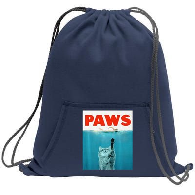 Paws Kitten Meow Parody Funny Cat Lover Gifts Sweatshirt Cinch Pack Bag