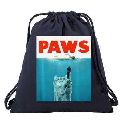 Paws Kitten Meow Parody Funny Cat Lover Gifts Drawstring Bag