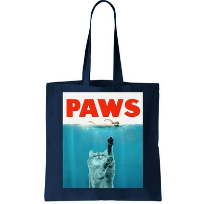 Paws Kitten Meow Parody Funny Cat Lover Gifts Tote Bag