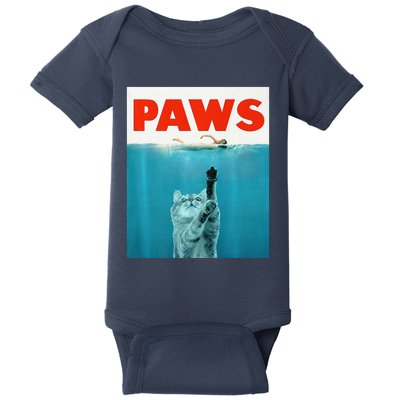 Paws Kitten Meow Parody Funny Cat Lover Gifts Baby Bodysuit