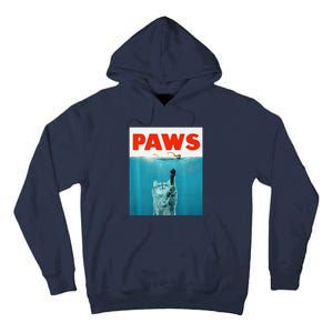 Paws Kitten Meow Parody Funny Cat Lover Gifts Tall Hoodie