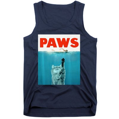 Paws Kitten Meow Parody Funny Cat Lover Gifts Tank Top