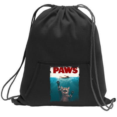 Paws Kitten Meow Parody Funny Cat Lover Gifts Cute Cat Sweatshirt Cinch Pack Bag