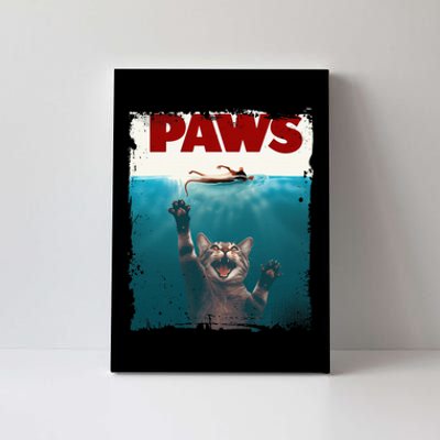 Paws Kitten Meow Parody Funny Cat Lover Gifts Cute Cat Canvas