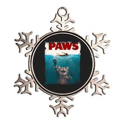 Paws Kitten Meow Parody Funny Cat Lover Gifts Cute Cat Metallic Star Ornament