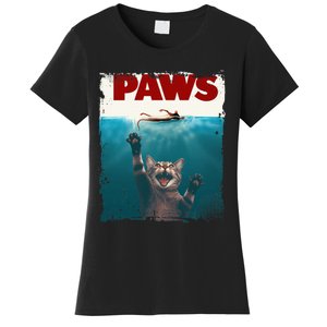 Paws Kitten Meow Parody Funny Cat Lover Gifts Cute Cat Women's T-Shirt