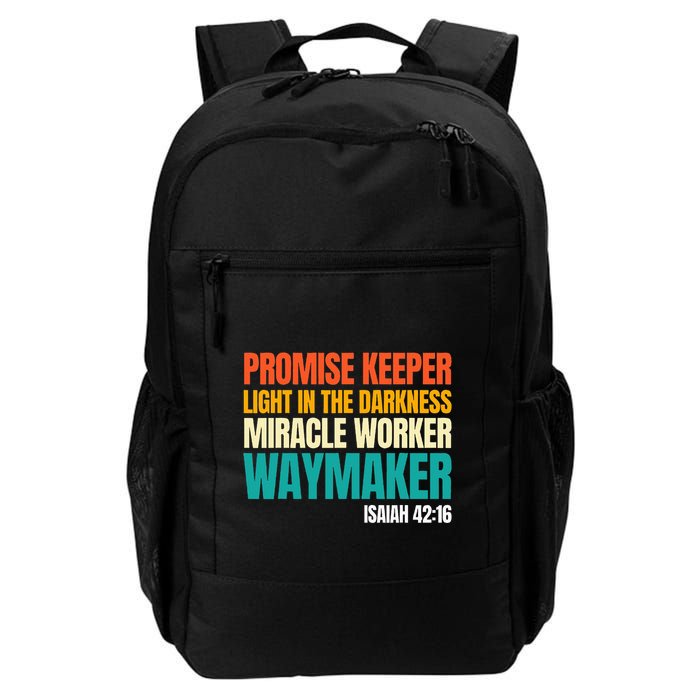 Promise Keeper Miracle Worker Waymaker Christian Faith Daily Commute Backpack