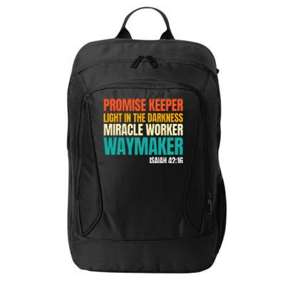 Promise Keeper Miracle Worker Waymaker Christian Faith City Backpack