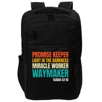 Promise Keeper Miracle Worker Waymaker Christian Faith Impact Tech Backpack