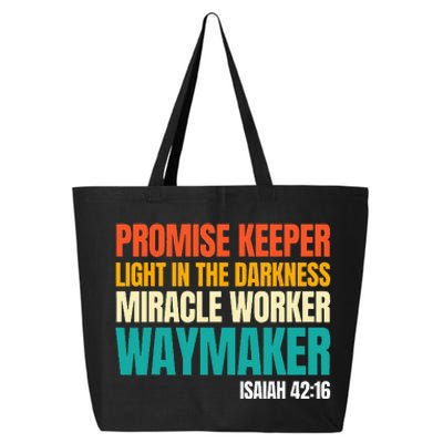 Promise Keeper Miracle Worker Waymaker Christian Faith 25L Jumbo Tote