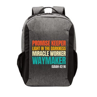 Promise Keeper Miracle Worker Waymaker Christian Faith Vector Backpack