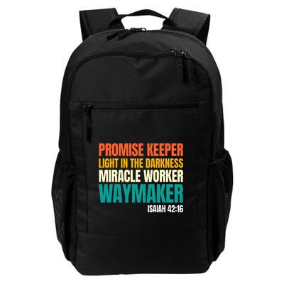 Promise Keeper Miracle Worker Waymaker Christian Faith Daily Commute Backpack