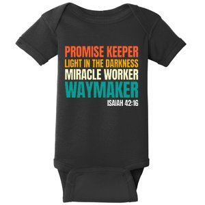 Promise Keeper Miracle Worker Waymaker Christian Faith Baby Bodysuit