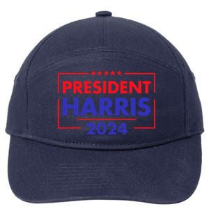 President Kamala Madam Harris 7-Panel Snapback Hat