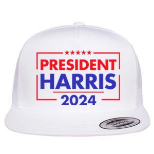 President Kamala Madam Harris Flat Bill Trucker Hat