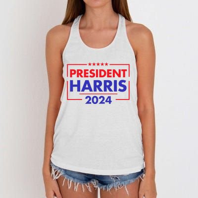 President Kamala Madam Harris Women's Knotted Racerback Tank