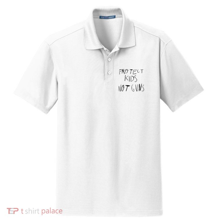 Protect Kid Not Guns Pencil Dry Zone Grid Polo