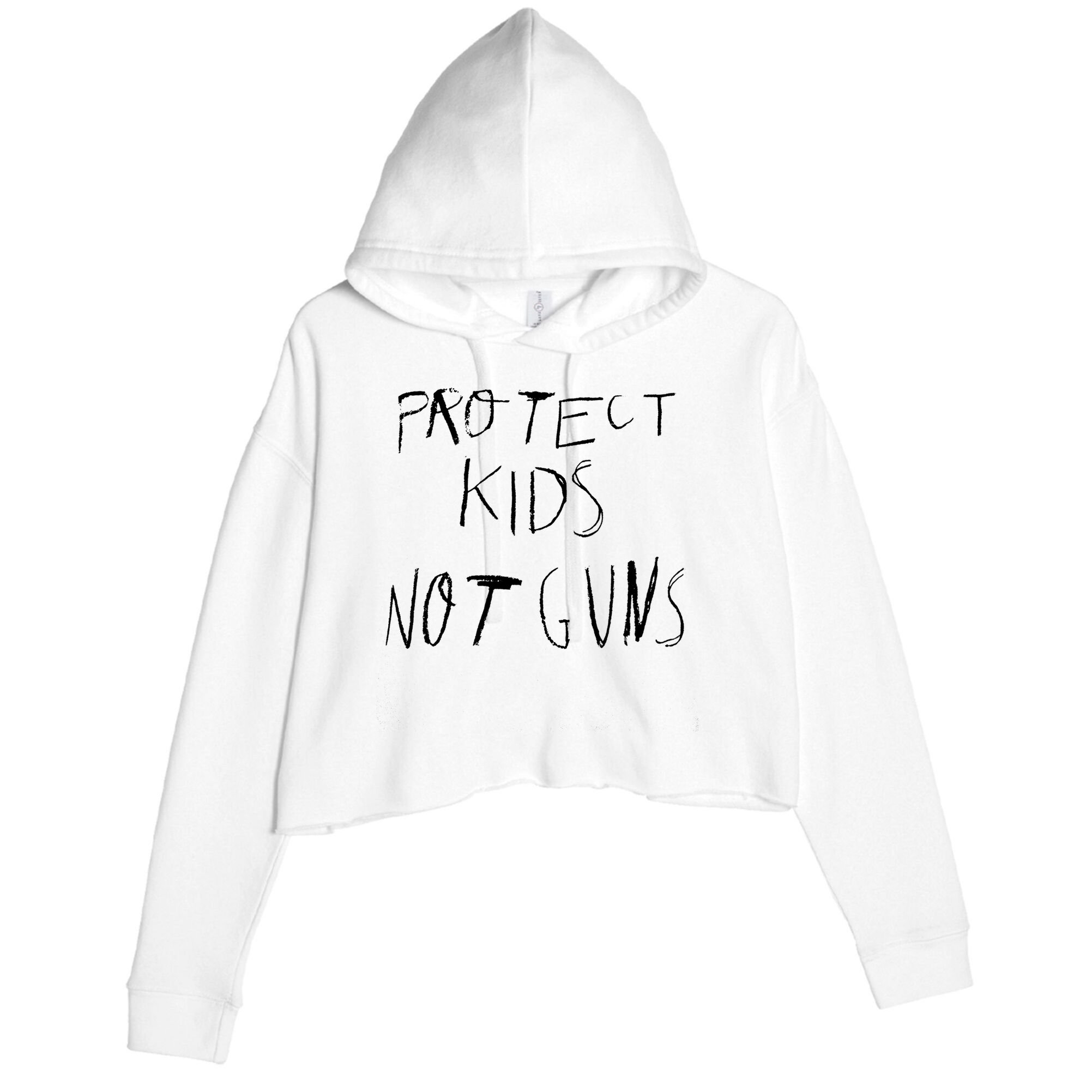 Protect Kid Not Guns Pencil Crop Fleece Hoodie
