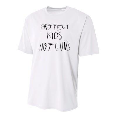 Protect Kid Not Guns Pencil Youth Performance Sprint T-Shirt