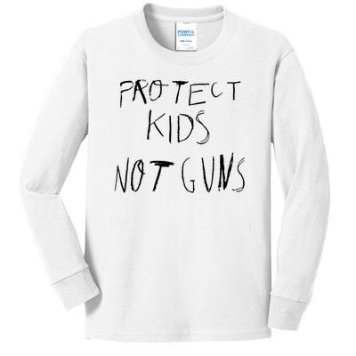 Protect Kid Not Guns Pencil Kids Long Sleeve Shirt