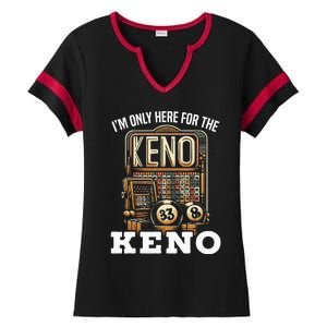 Playing Keno Numbers Casino Keno Player Ladies Halftime Notch Neck Tee