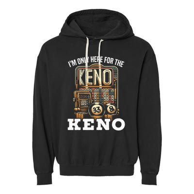 Playing Keno Numbers Casino Keno Player Garment-Dyed Fleece Hoodie